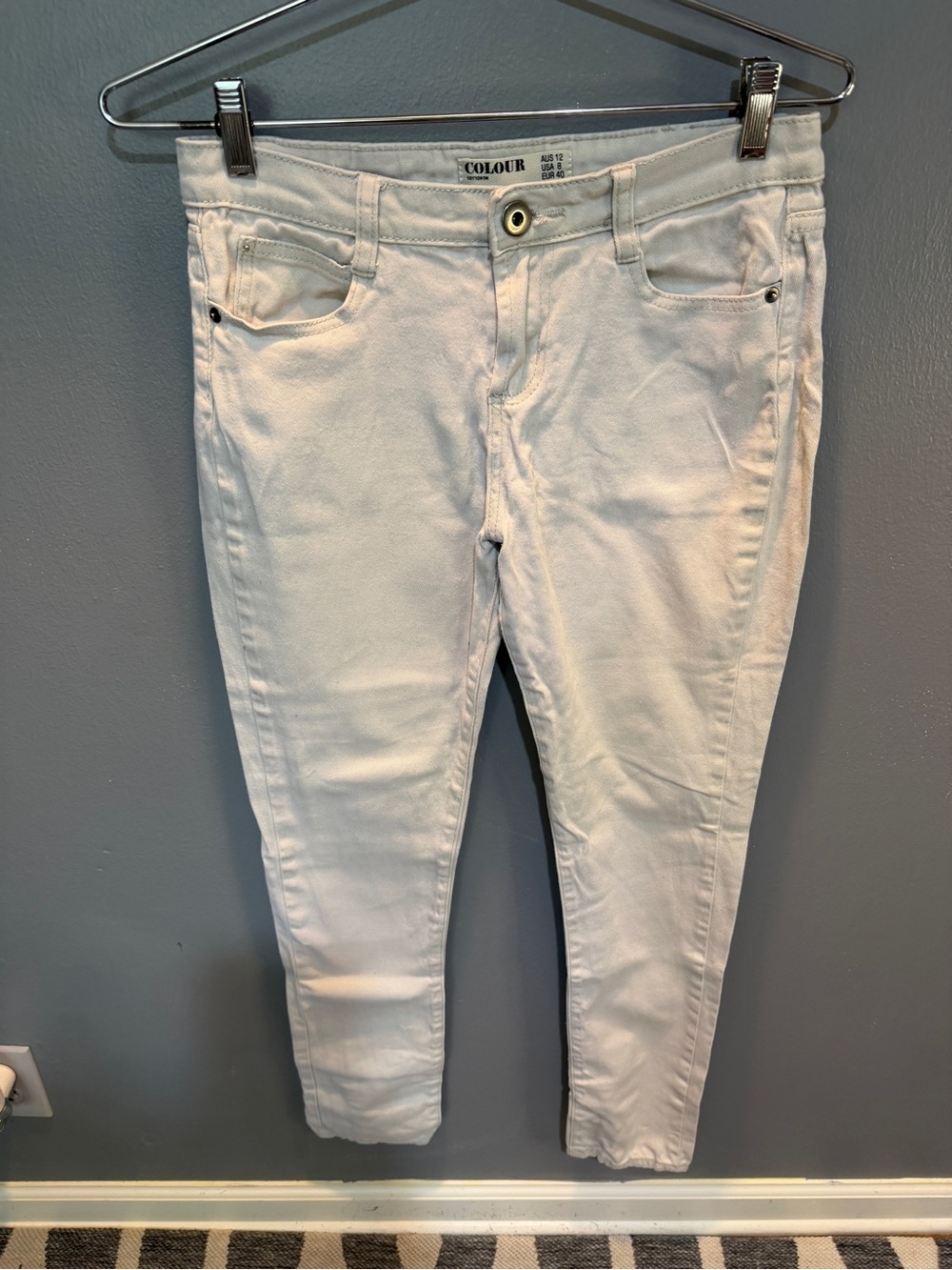 COLOUR BY COTTON ON WHITE JEANS SZ 8